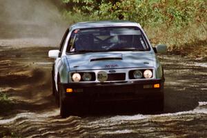 Colin McCleery / Jeff Secor Merkur XR4Ti near the start of SS8 (Thorpe Tower).