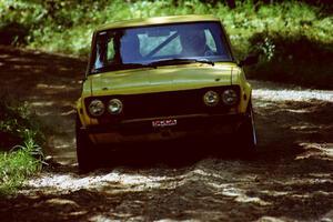 Alex Timmermans / John Golden Datsun 510 near the start of SS8 (Thorpe Tower).