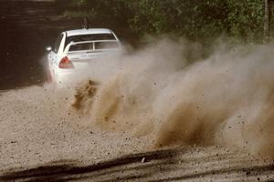 David Summerbell / Mike Fennell Mitubishi Lancer Evo IV at the spectator point on SS10 (Kabekona).