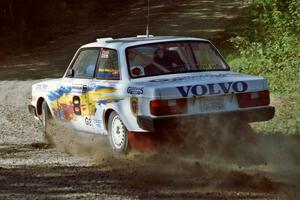 Bill Malik / Christian Edstrom Volvo 240 at the spectator point on SS10 (Kabekona).