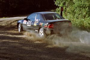 Evan Moen / Ron Moen Dodge Neon ACR at the spectator point on SS10 (Kabekona).