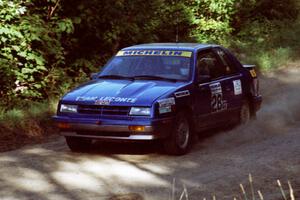 Kendall Russell / Lynn Dillon Dodge Shadow at the spectator point on SS10 (Kabekona).