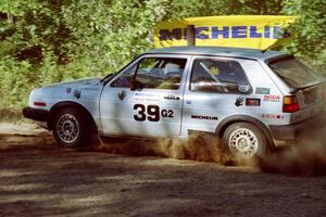 Wayne Prochaska / Annette Prochaska  VW Golf at the spectator point on SS10 (Kabekona).