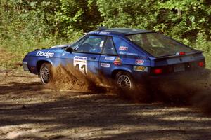 Brian Scott / Jamie Quaderer Dodge Shelby Charger at the spectator point on SS10 (Kabekona).