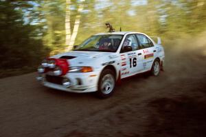 David Summerbell / Mike Fennell Mitubishi Lancer Evo IV at speed on SS12 (Parkway).