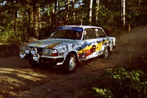 Bill Malik / Christian Edstrom Volvo 240 at speed on SS12 (Parkway).