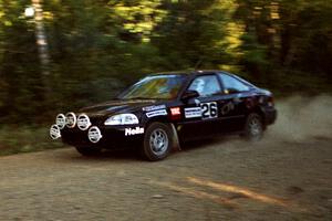 Jay Kowalik / Scott Embree Honda Civic VTEC at speed on SS12 (Parkway).