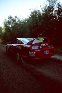 Ralph Kosmides / Joe Noyes Toyota Supra launches from the start of SS13 (Thorpe Tower).