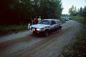 Dave White / Cindy Krolikowski VW GTI launches from the start of SS13 (Thorpe Tower).