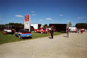 Cars get serviced at the West Forty in Park Rapids on day two.