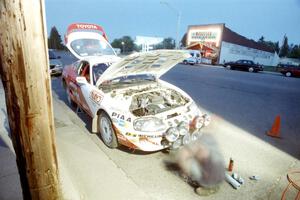 Ralph Kosmides / Joe Noyes Toyota Supra gets serviced in Akeley.