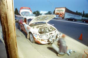 Ralph Kosmides / Joe Noyes Toyota Supra gets serviced in Akeley.