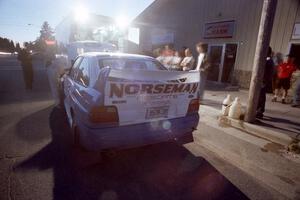 Carl Merrill / Lance Smith Ford Escort Cosworth RS gets serviced in Akeley.