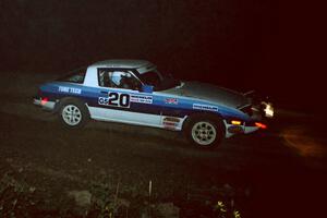 Mike Hurst / Rob Bohn Mazda RX-7 at the spectator point on SS16 (East Steamboat).