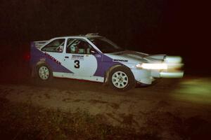 Carl Merrill / Lance Smith Ford Escort Cosworth RS at the spectator point on SS16 (East Steamboat).
