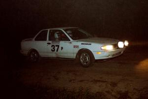 Roland McIvor / Brendan Bohan Nissan Sentra SE-R at the spectator point on SS16 (East Steamboat).