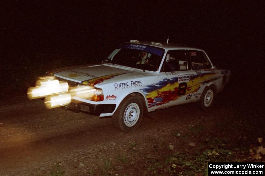 Bill Malik / Christian Edstrom Volvo 240 on a stage during the first night.