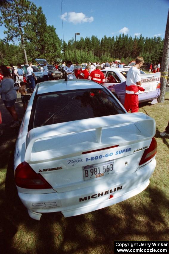 David Summerbell / Mike Fennell Mitubishi Lancer Evo IV at parc expose on day two