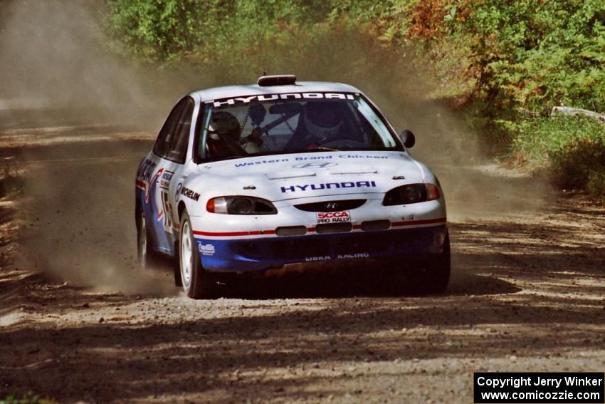 John Buffum / Doug Shepherd Hyundai Elantra near the start of SS8 (Thorpe Tower).