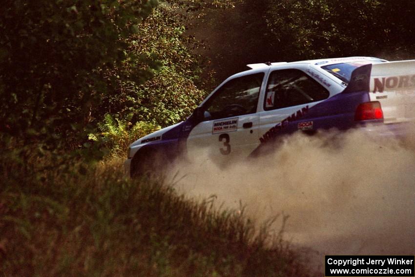 Carl Merrill / Lance Smith Ford Escort Cosworth RS near the start of SS8 (Thorpe Tower).