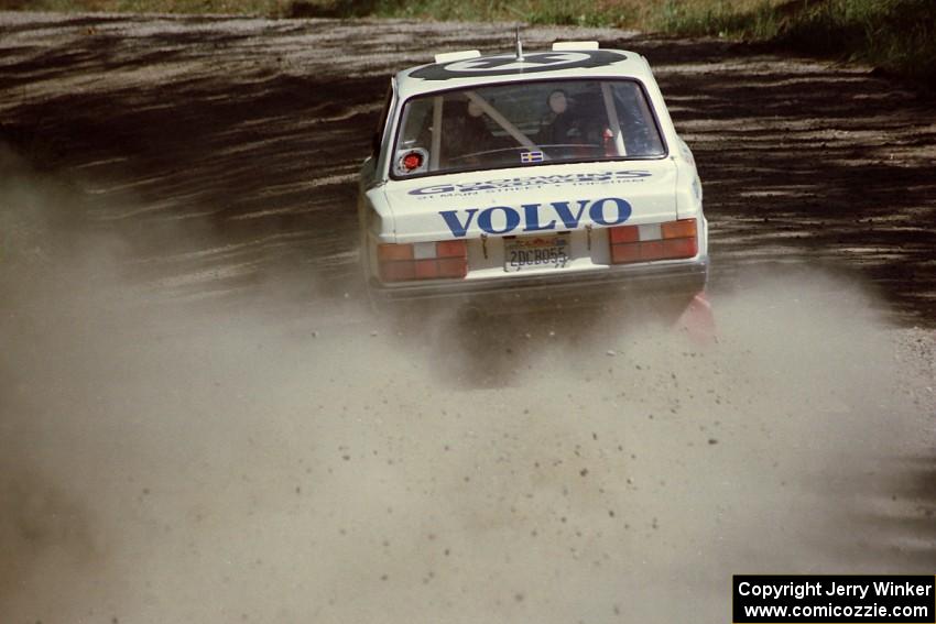 Bill Malik / Christian Edstrom Volvo 240 near the start of SS8 (Thorpe Tower).