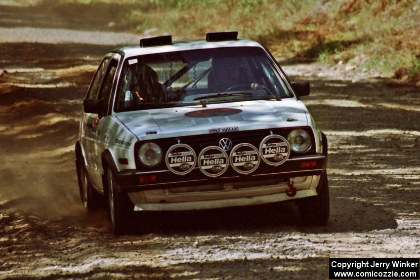 Doug Davenport / Al Kintigh VW GTI near the start of SS8 (Thorpe Tower).