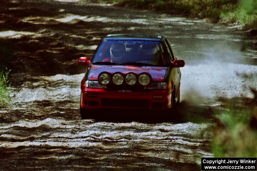 Kurt Winkelmann / Tom Sherony Suzuki Swift near the start of SS8 (Thorpe Tower).