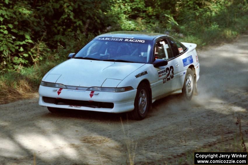 Chris Czyzio / Eric Carlson Mitsubishi Eclipse GSX at the spectator point on SS10 (Kabekona).