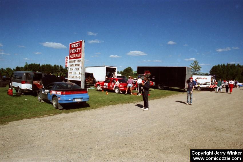 Cars get serviced at the West Forty in Park Rapids on day two.