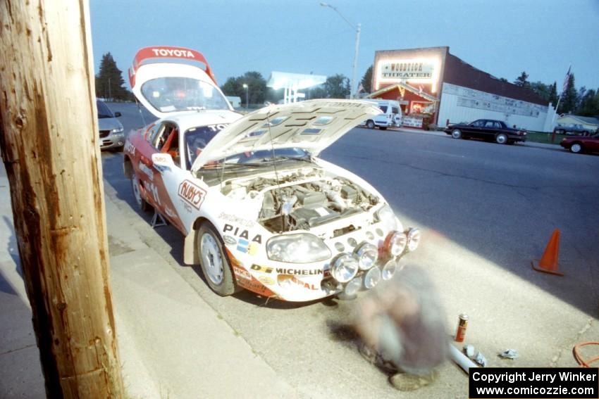 Ralph Kosmides / Joe Noyes Toyota Supra gets serviced in Akeley.