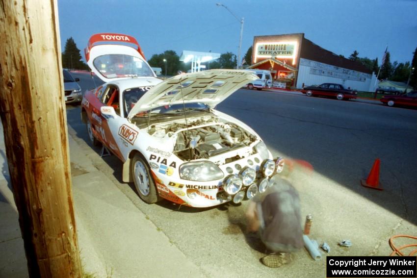 Ralph Kosmides / Joe Noyes Toyota Supra gets serviced in Akeley.