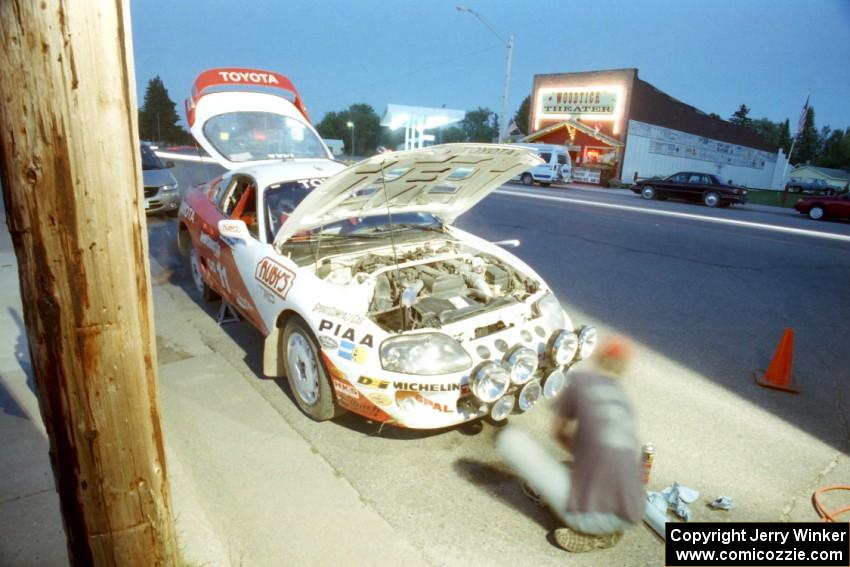 Ralph Kosmides / Joe Noyes Toyota Supra gets serviced in Akeley.