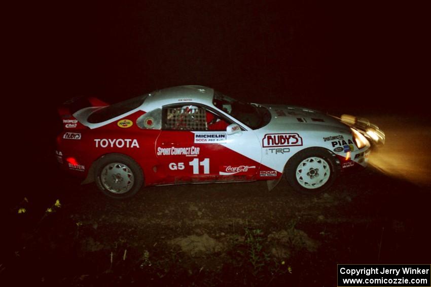 Ralph Kosmides / Joe Noyes Toyota Supra at the spectator point on SS16 (East Steamboat).