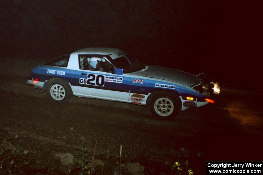 Mike Hurst / Rob Bohn Mazda RX-7 at the spectator point on SS16 (East Steamboat).