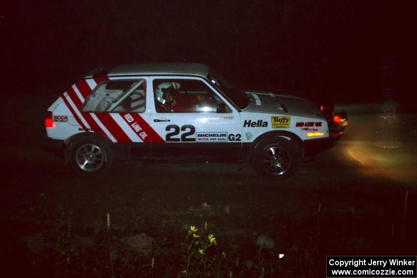 Dave White / Cindy Krolikowski VW GTI at the spectator point on SS16 (East Steamboat).