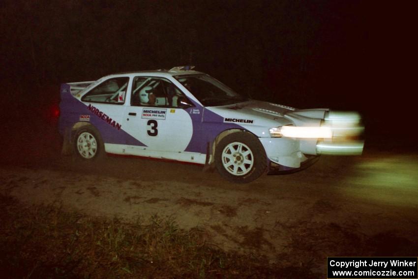 Carl Merrill / Lance Smith Ford Escort Cosworth RS at the spectator point on SS16 (East Steamboat).