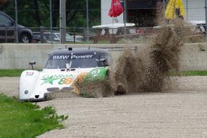 Mark Wilkins / Burt Frisselle Riley XI/BMW heads into the turn 14 gravel trap