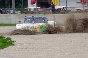 Mark Wilkins / Burt Frisselle Riley XI/BMW heads into the turn 14 gravel trap