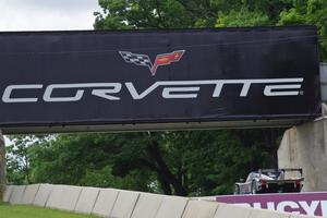 Max Angelelli / Ricky Taylor Dallara DP01/Chevy under the Corvette bridge