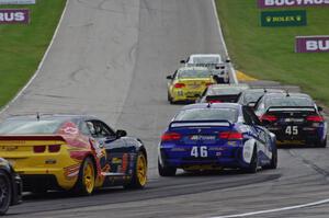 The GS field heads uphill from turn 5 on the first lap.