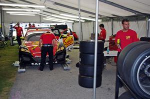 Wayne Nonnamaker / Dane Cameron and Joe Nonnamaker / Will Nonnamaker (in the background) Mazda RX-8s in the paddock.