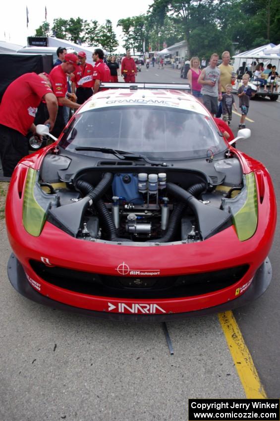 Jeff Segal / Emil Assentato Ferrari 458 in the paddock.