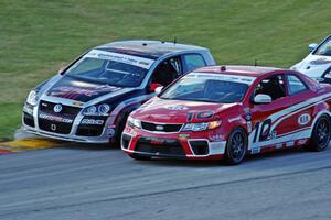 Aleks Altberg / David Cheng VW GTI and Nic Jonsson / Andy Lally KIA Forte Koup