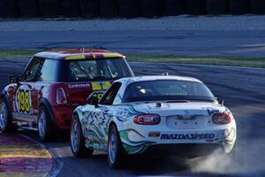 Kyle Gimple / Randall Smalley Mini Cooper S and Andrew Carbonell / Nelson Piquet, Jr. Mazda MX-5