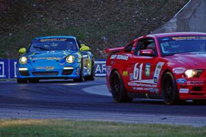 Billy Johnson / Jack Roush, Jr. Mustang Boss 302R GT and Nick Longhi / Matt Plumb Porsche 997