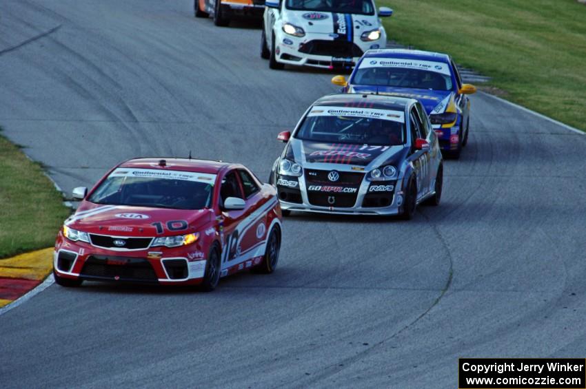 ST cars battle at turn 7