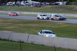 The James Gue / Gunnar Jeannette Ford Focus ST-R nearly hits the stationary Josh Hurley / Nate Norenberg VW GTI