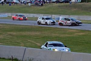 The James Gue / Gunnar Jeannette Ford Focus ST-R nearly hits the stationary Josh Hurley / Nate Norenberg VW GTI