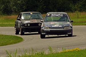Mayhem Racing Honda Civic and Johnson Autosport BMW 325e