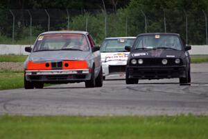 North Loop Motorsports 2 BMW 325, Johnson Autosport BMW 325e and Team Shake and Bake Toyota MR-2